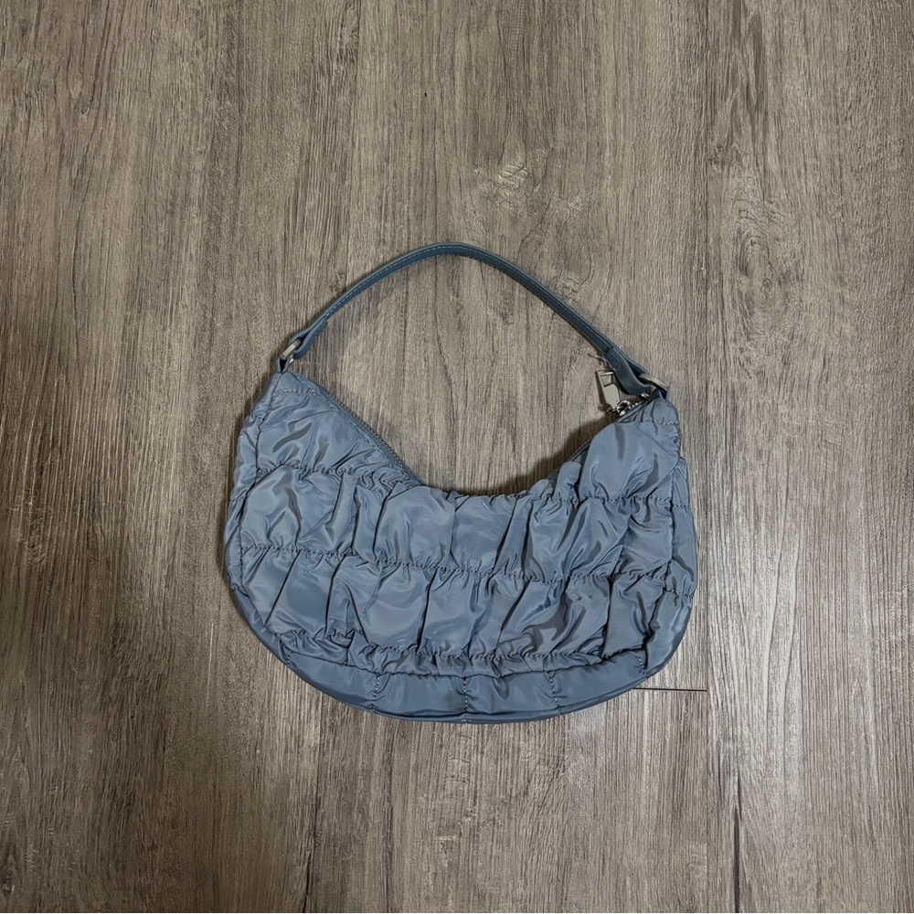 Ming Wang | Chic Blue Ruched Mini Bag